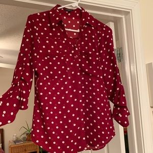 Red Polka Dot Express Blouse